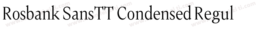 Rosbank SansTT Condensed Regular字体转换
